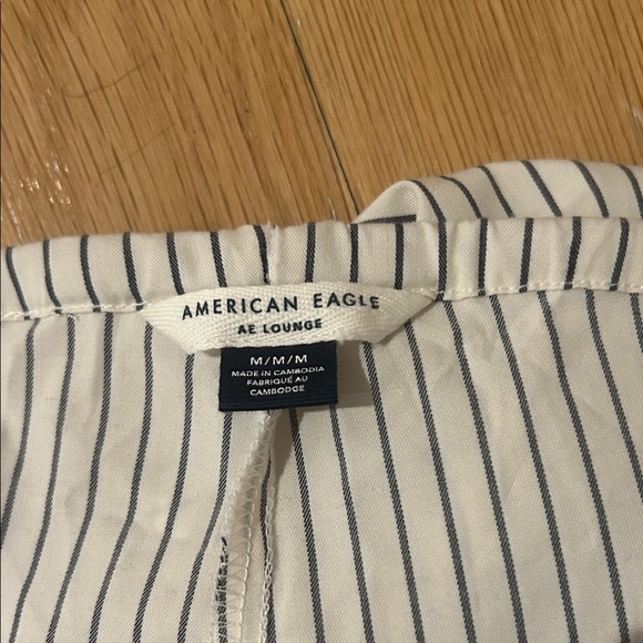 American Eagle Lounge Striped Adjustable Waistband Pants - Picture 3 of 4